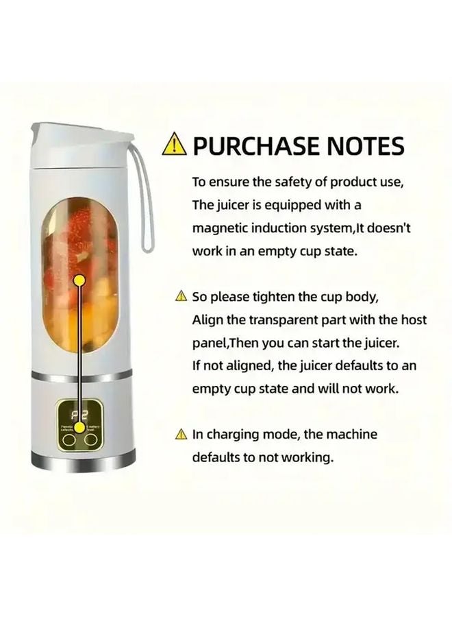 Dark Purple Upgraded 3 In 1 Portable Blender USB Rechargeable Digital Display For Smoothies Travel - Image 5